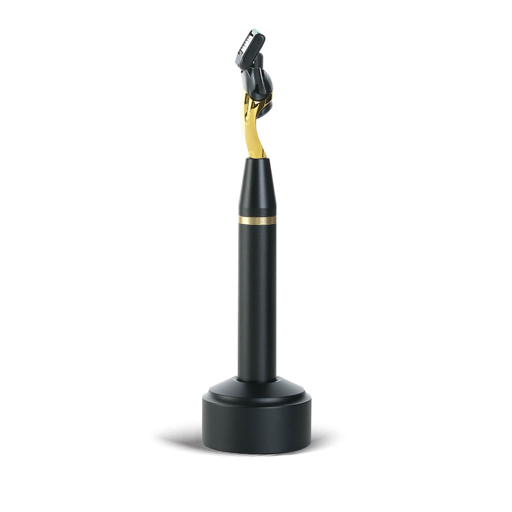 Rastrillo con stand | Máquina Negro/Oro | "Fusion"