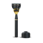 Rastrillo con stand | Máquina Negro/Oro | "Fusion"