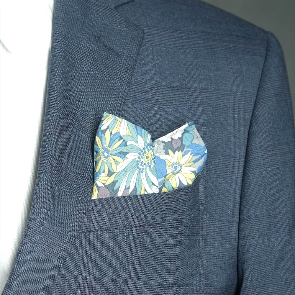Pañuelo | Girasoles con flores Azul