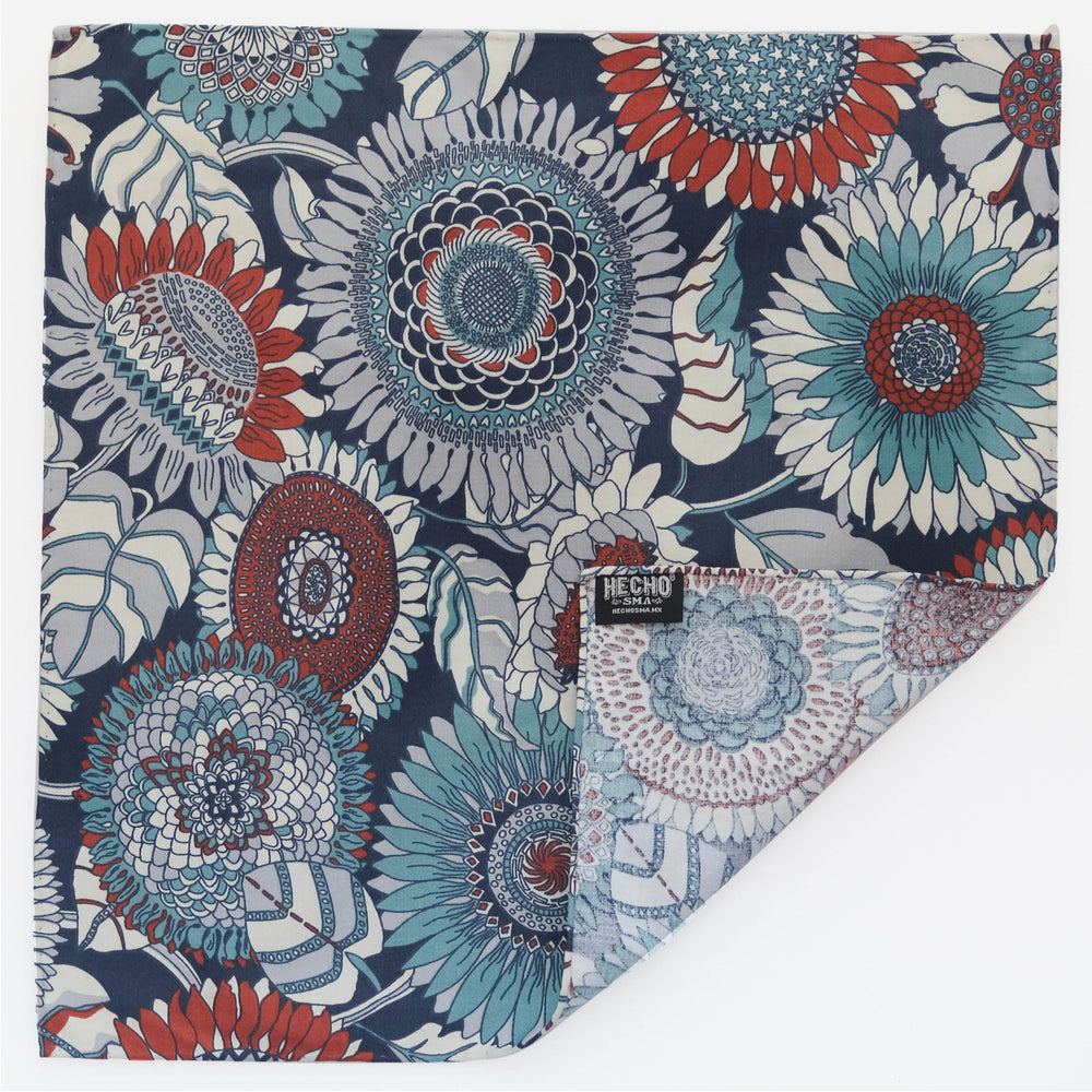 Pañuelo | Sunflowers Navy and Grey